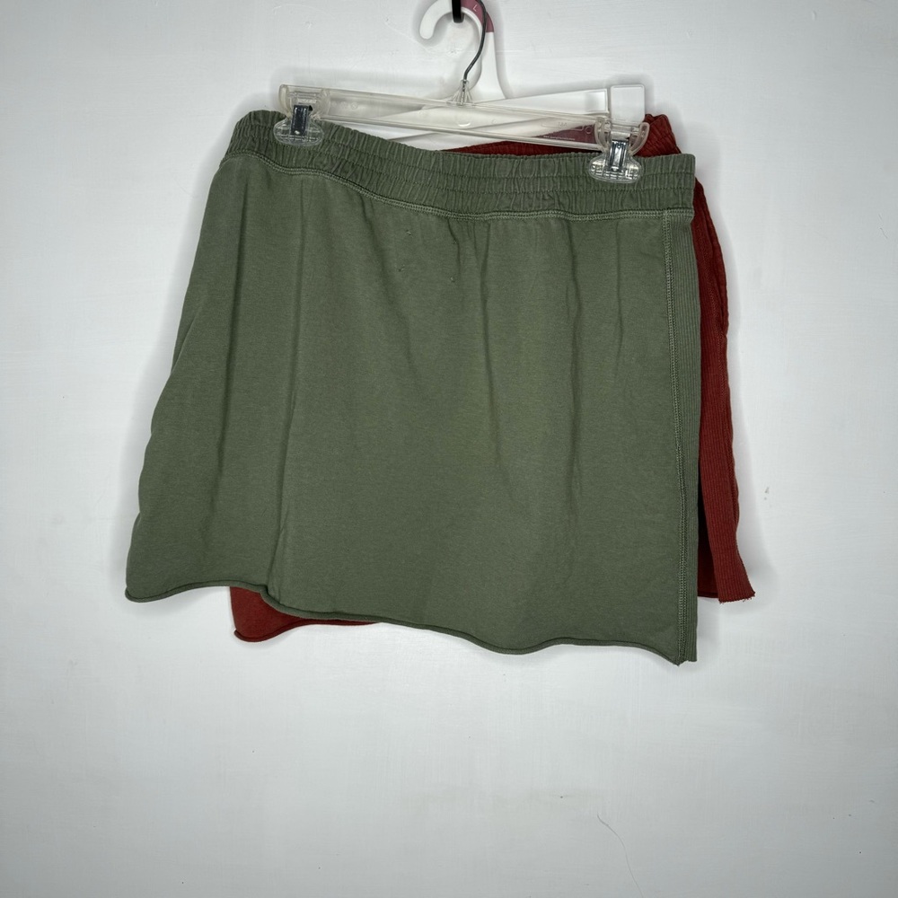 Offline by Aerie lot of 2 skirts Olive and rust Large